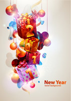 free vector Cool glare new year theme vector 2